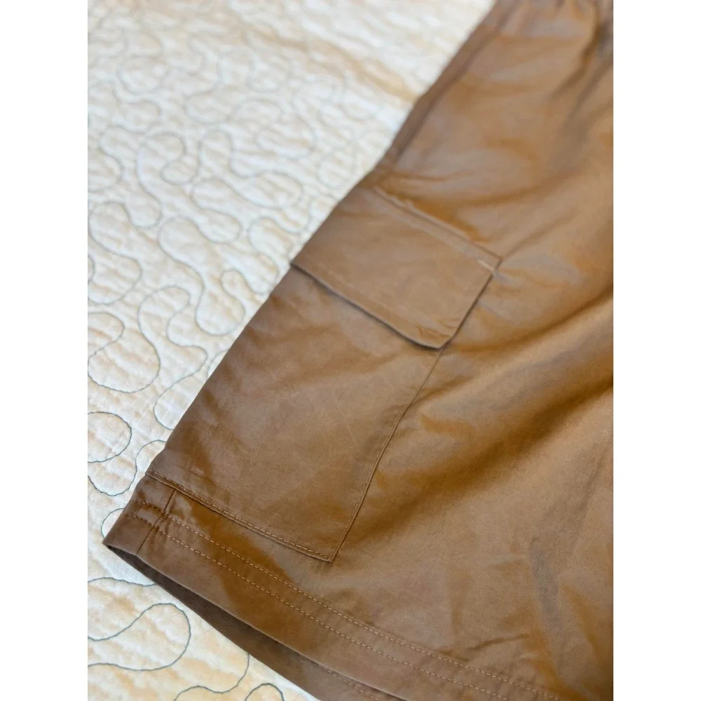 Adidas Originals Mens ESS Woven Cargo Shorts Trace‎ Brown Trefoil Size Small